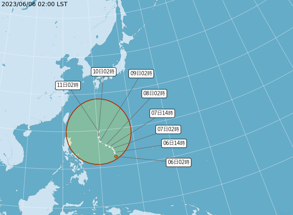 CWB Merilis Peringatan Hawa Terik Di Beberapa Kawasan Taiwan, Taifun 