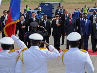 Gedung MA Haiti Diresmikan, Presiden Ma Janji Akan Bantu Rekonstruksi