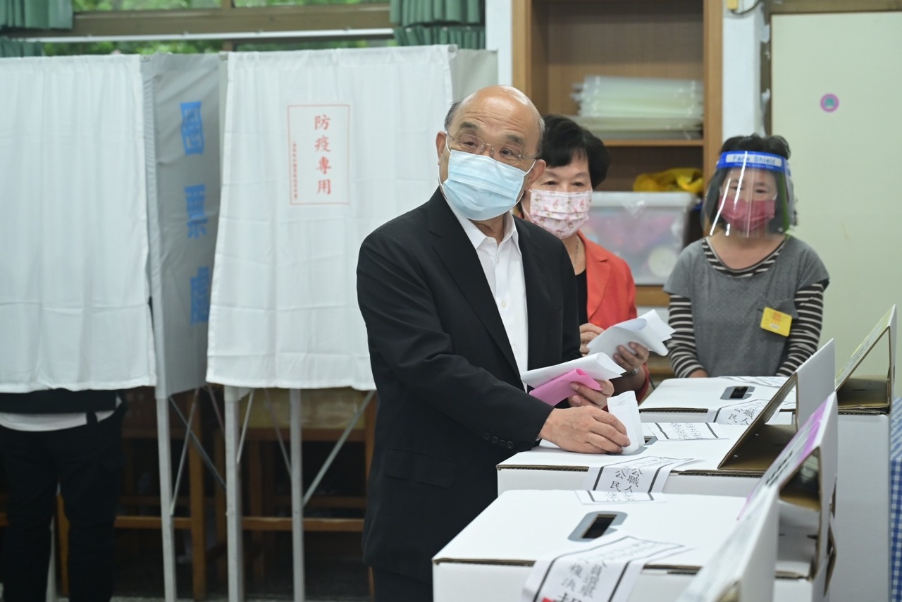 (Pemilu 9 in 1) PM Su Tseng-chang: Memiliki Hak Pemilu adalah Sebuah Kebahagiaan Tersendiri