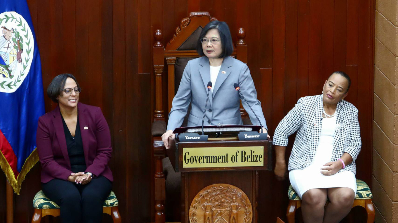 Pidato Tsai di Kongres Belize: Ada Negara Yang Berniat Jahat, Taiwan-Belize Tetap Kompak