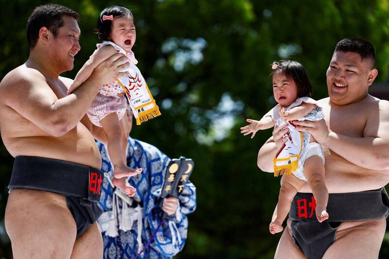 Kontes Menangis! Kuil Sensō-ji Gelar Festival Bayi Menangis Naki Sumo